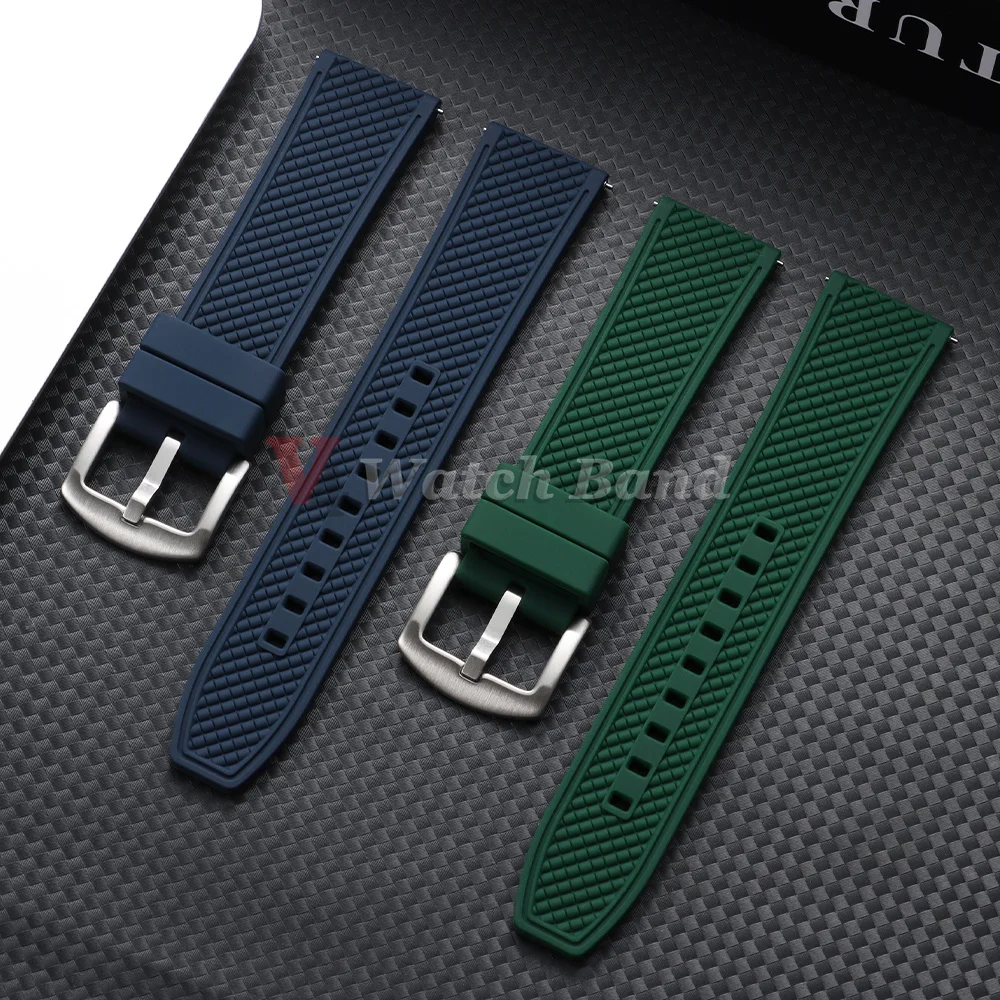 Neues Design 20mm 22mm Gummi-Silikon-Armband für Seiko Uhrenband Herren Damen Sport Wasserdichtes Taucher-Gummi-Armband Zubehör – Detail 5