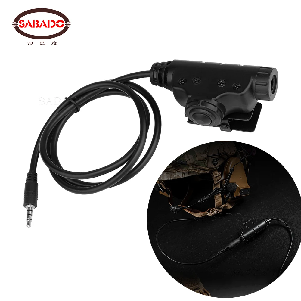 Tactical U94 PTT V2 Headset Adapter Push To Talk Mil-spec Intercom Connector For NATO U174 Standard Comm Hunting Airsoft Sports