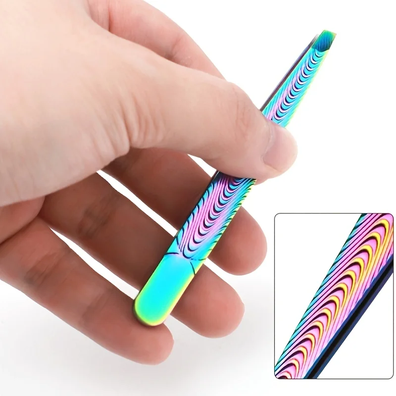 Pinzette professionali per tagliare le sopracciglia, spiumarelli in acciaio inossidabile per barba, ciglia e sopracciglia, adatte per il viso Mak