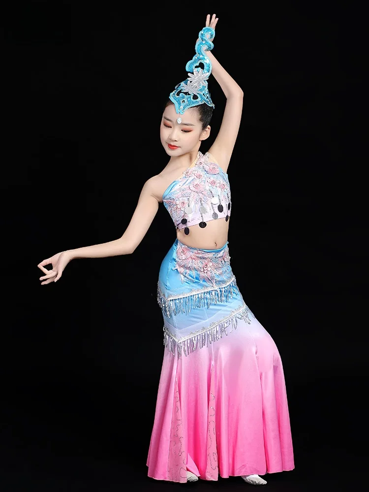 

Children's Performance Outfit Tailored Girls' Unique Dance Proam Exning Fi Tail Skirt Water Festival Skirt