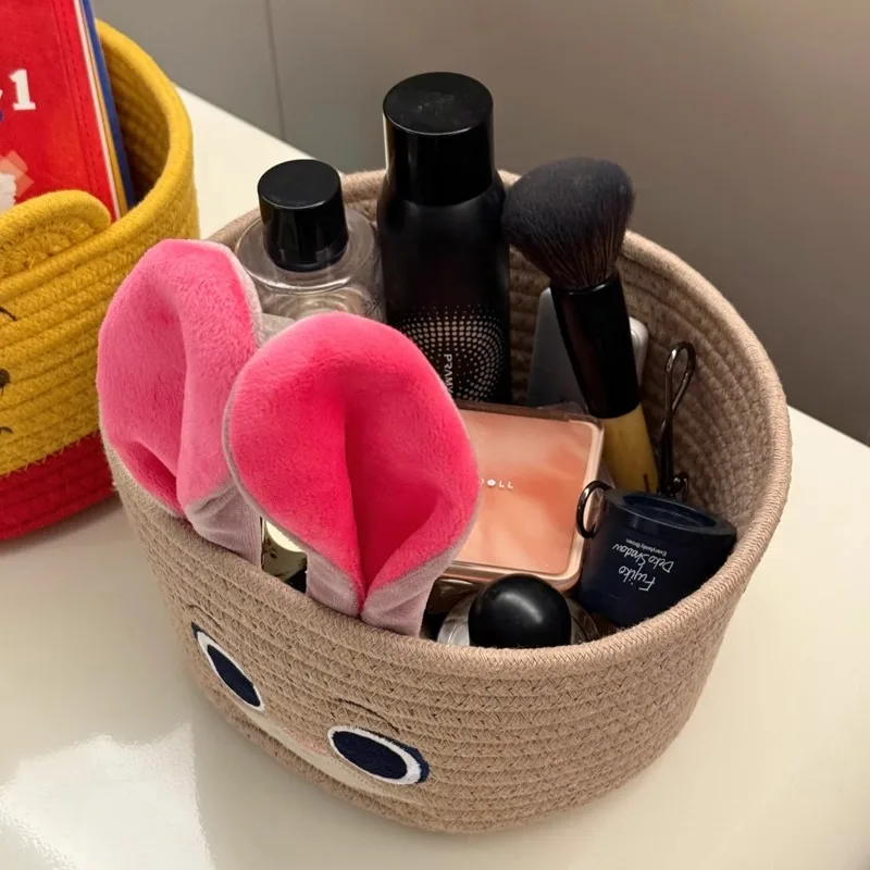 Disney Stitch Lotso Large Capacity Storage Basket Cute Anime Cartoon Multi Functional Portable Storage Bag Storage Box Gift Toys