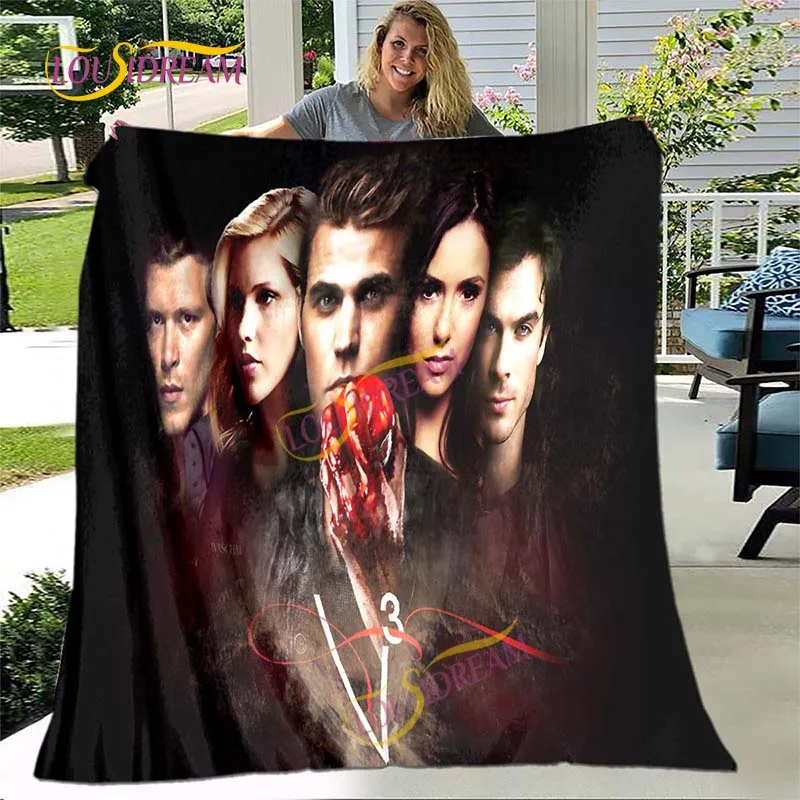 

Blanket sofa bed blanket super soft warmth The Vampire Diaries 3D printing blanket flannel cover fleece blanket