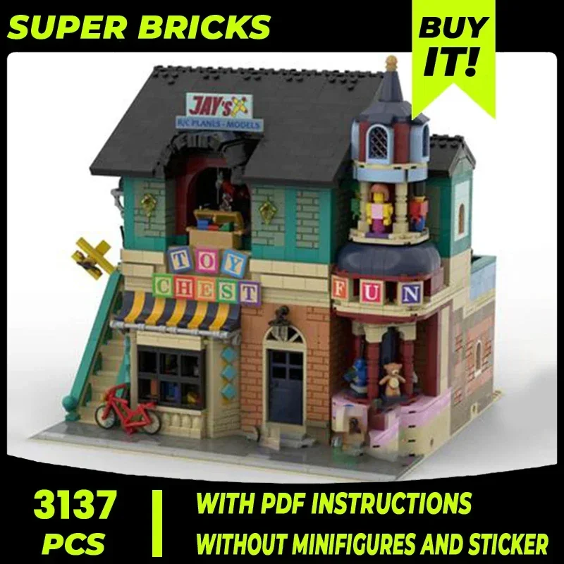 Moc Building Blocks Modular Street View Toy Store Technical Bricks DIY Assembly Construction Toys For Child Holiday Gifts