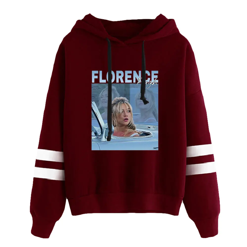 Florence Pugh HoodieทําอาหารกับFLO Merch Pocketlessบาร์ขนานเสื้อ \ \ \ \ \ \ \ \ \ \ \ \ \ \ \ \ \ \ Men Hooded Sweatshirt 2023 เสื้อผ้าตลก