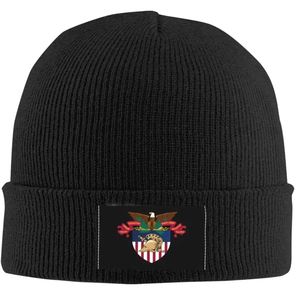 U.S. Military Academy Coat of Arms Beanie Hat for Men Women Warm Cozy Knit Skull Cap Acrylic Winter Hats