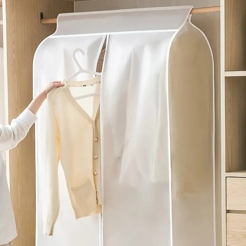 Clothes Dust Cover Fully Enclosed Wardrobe Stereo Transparent Cover Home Coat Dust Cover Anti-fouling Hanging Clothes Bag