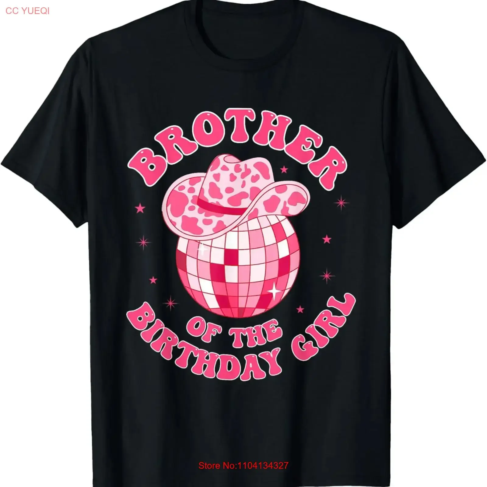 Brother Of The Birthday Girl Cowgirl Hat Disco Rodeo Party T Shirt  vintage Washed designer clothes Stylish Unisex Casual