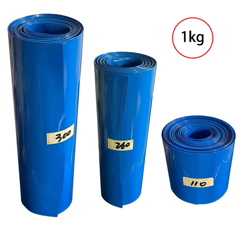 

1 кг синяя термоусадочная трубка из ПВХ, обертка для литиевой батареи, чехол для литиевой батареи, термоусадочная пленка из ПВХ, аксессуары для аккумуляторной батареи