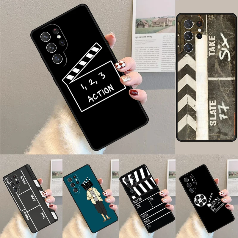Clapperboard Handyhülle für Samsung Galaxy Note 10 Pro S26 Ultra S23 S24 FE S25 S21 S22 PLUS stoßfeste Hülle