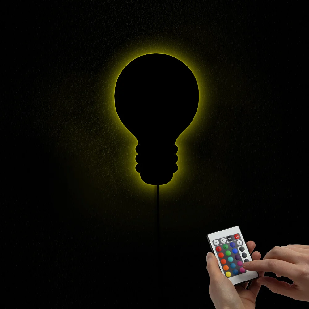 

Лампочка, украшение для дома, декоративное настенное зеркало для детской комнаты, лампочка, зеркало для макияжа ручной работы со светодиодной подсветкой и изменением цвета