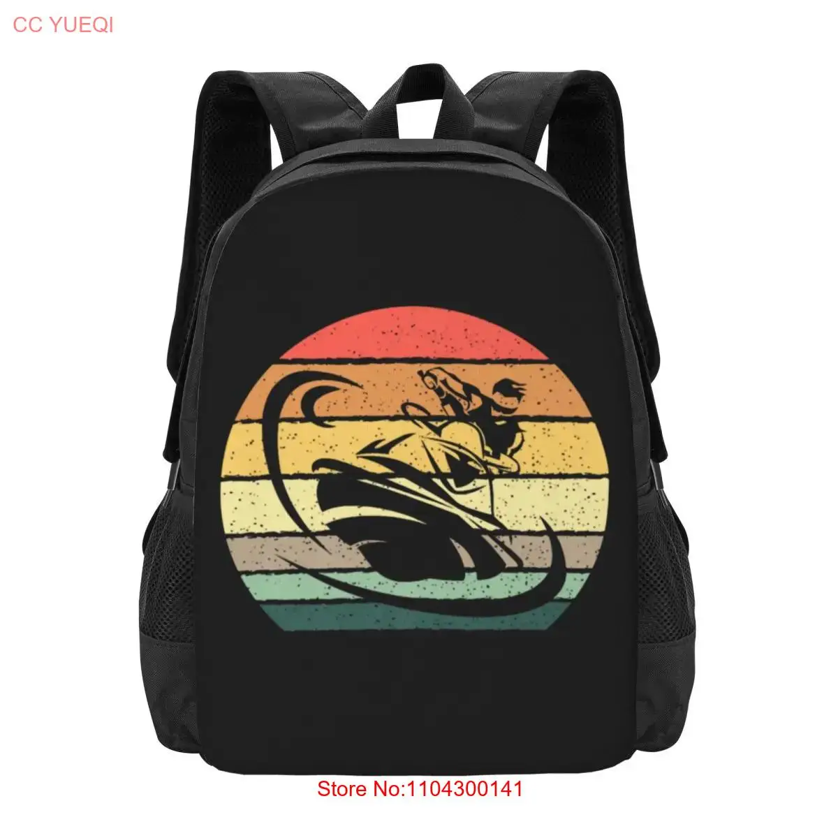 Novelty Jet-Ski Vintage Seadoo Watercraft Grunge S  Collaboration Backpack Large Capacity Cute Foldable  Clothes Backpacks