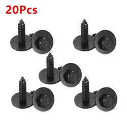 20pcs/lot Car Self-tapping Screws And Washer Fasteners Clips For Cars 4.8 x 19 mm Black 8mm Screws Car Auto Accessories