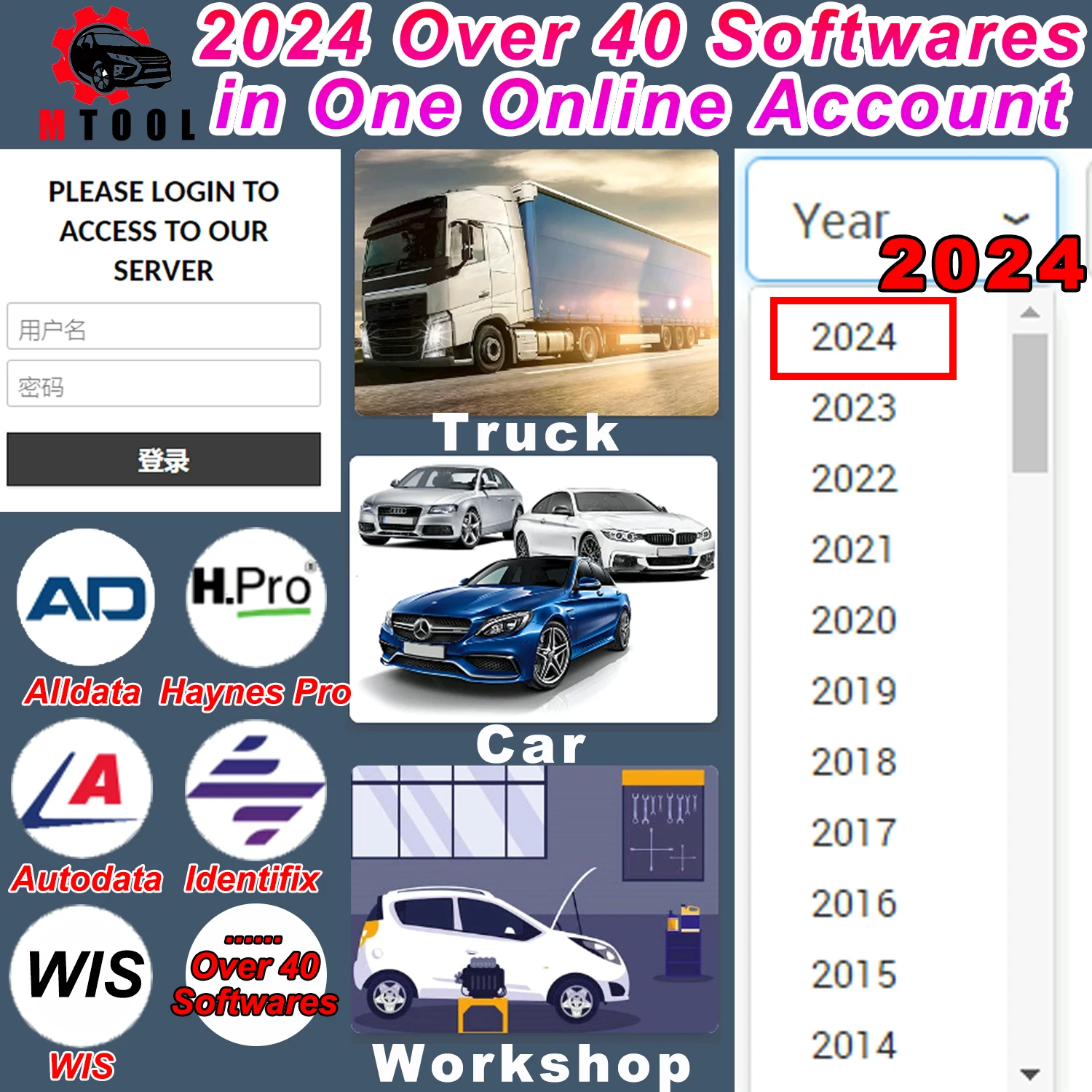 2024 Online Account for Autodata Auto Data Alldata All Data USA Haynes PRO WIS Service Box Identifix Workshop Repair Software