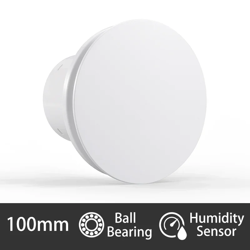 230 V 100 mm Badezimmer-Duschabsaugventilator mit Feuchtigkeitssensor-Timer