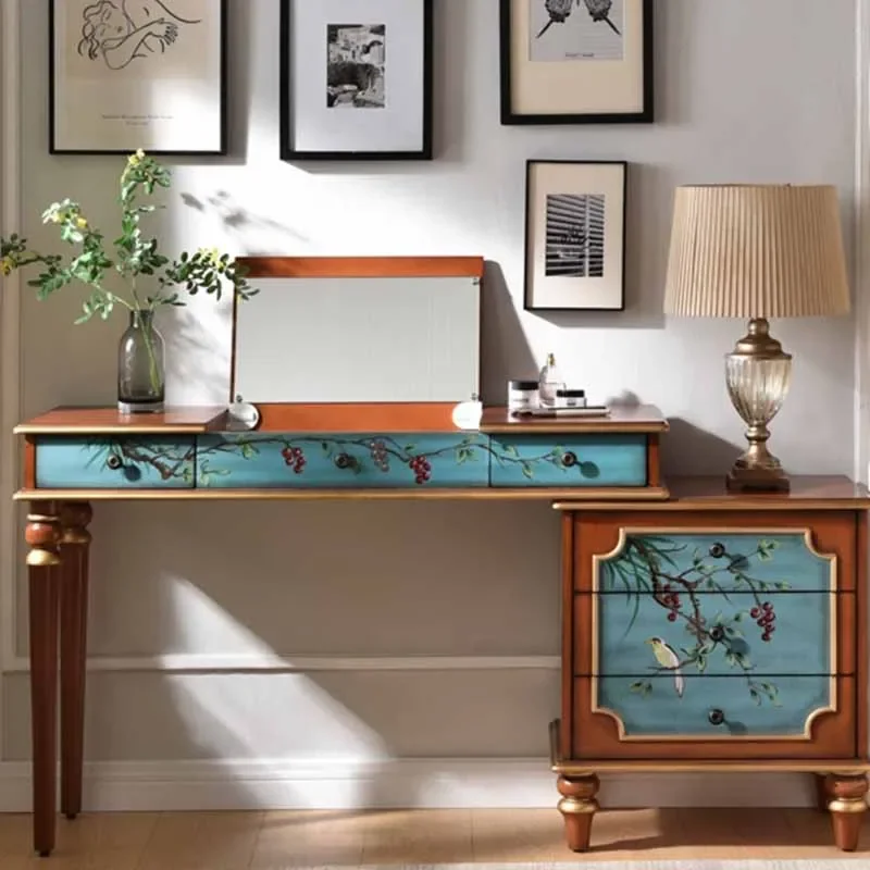 

Green Girl Drawers Dresser Eithe Box Nordic Wood Large Luxury Dressing Table Storage Living Room Comoda Pra Quarto Furniture