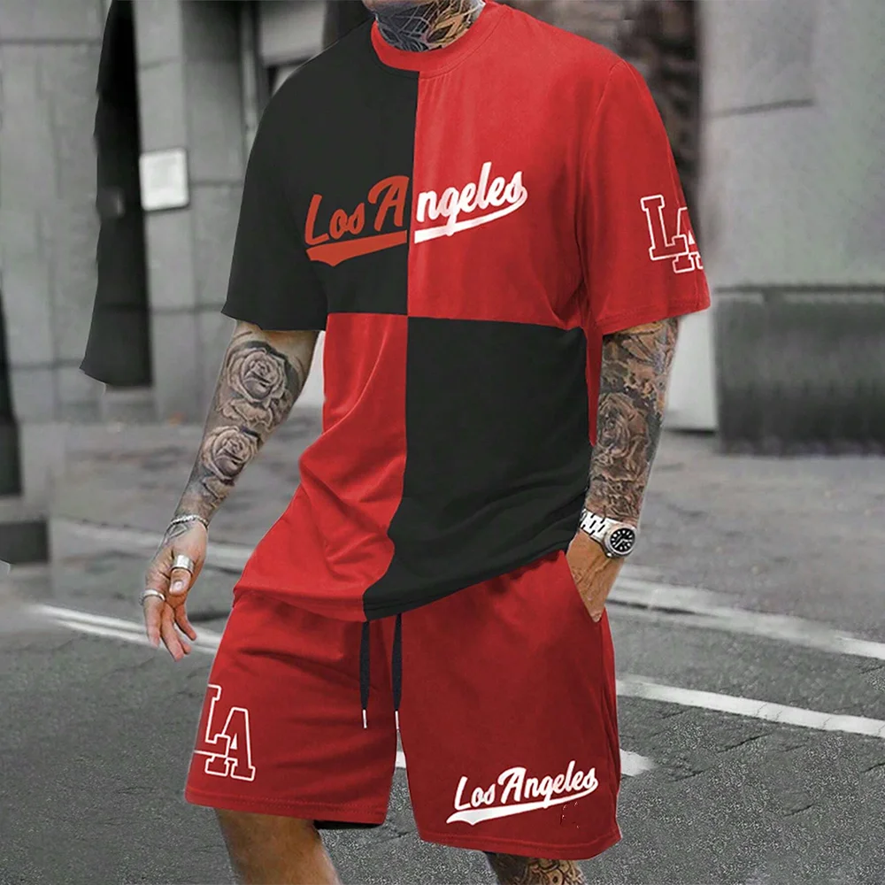 تي شيرت مطبوع ثلاثي الأبعاد بنمط أمريكي إبداعي، تي شيرت عصري كاجوال وعصري بتصميم مسامي وسريع الجفاف