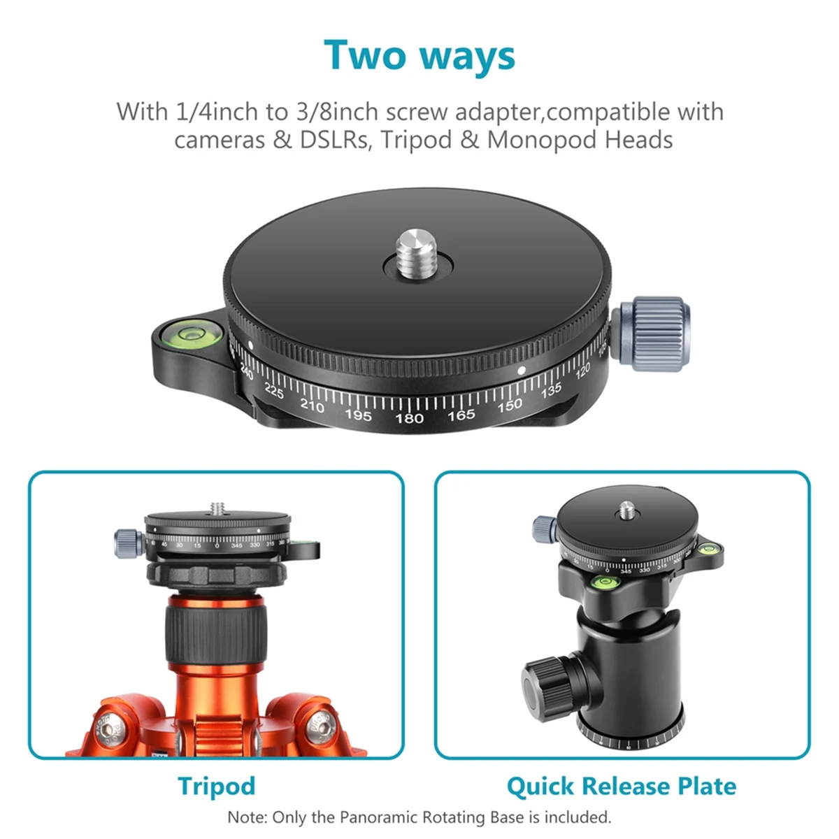 PTZ Base 360° -PR Panoramic Mini Panoramic for Microslr Tripod Holder Multifunction Leveler