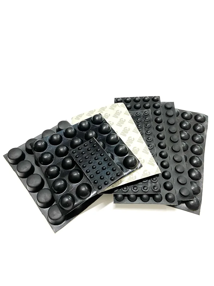 Black Anti-Collision Buffer Block Rubber Self-Adhesive Foot Pad Furniture Cabinet Electrical Appliances Anti Slip Legs