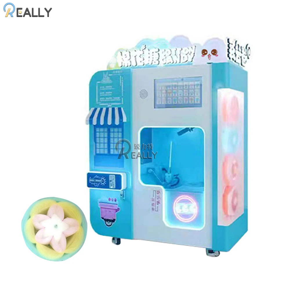 Fully automatic cotton candy high quality electric cotton candy making machine with fa vending machine cotton candy