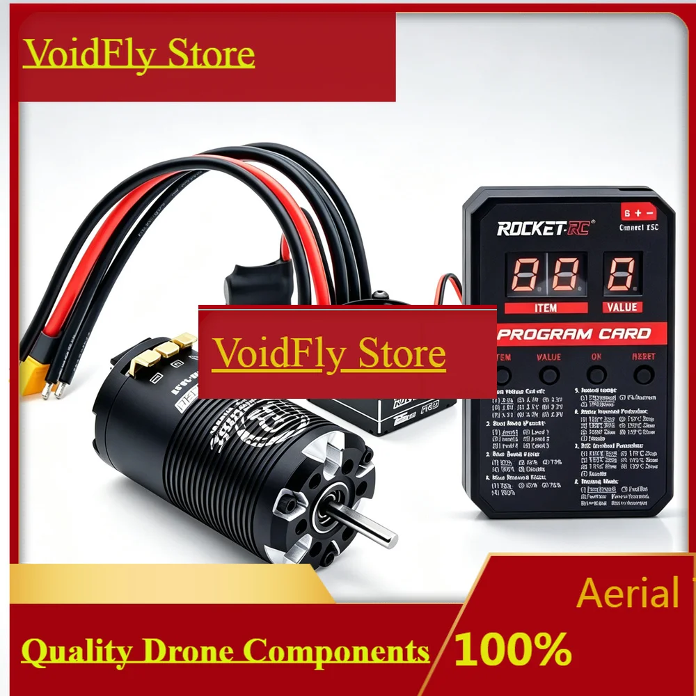 VoidFlySurpass Hobby Rocket Supersonic 390 8.5T/10.5T/13.5T/17.5T 3S Sensored Brushless Motor 80A ESC For 1/12 1/14 RC Truck/Veh