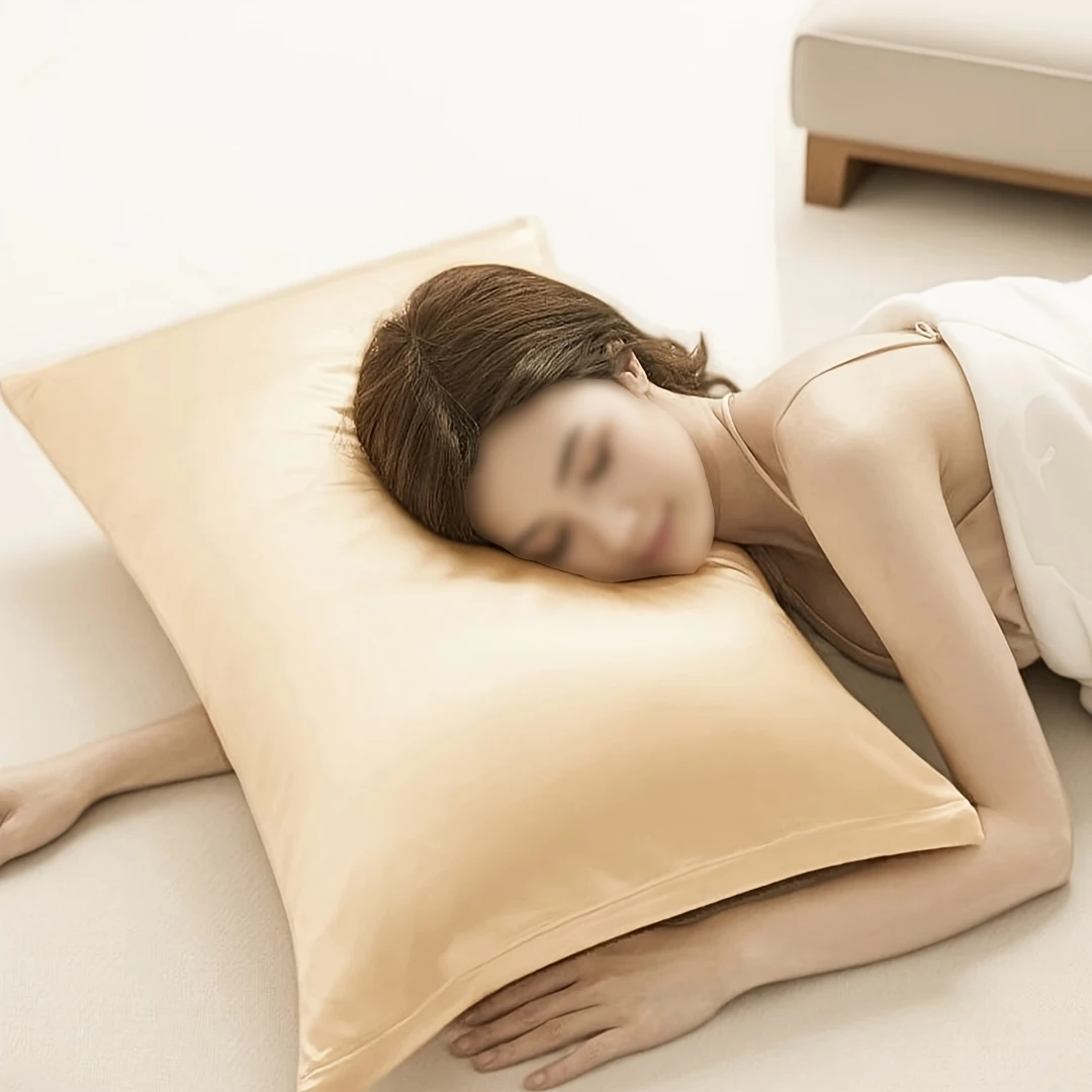 2-Piece Satin Pillowcase Set Soft Breathable Smooth Cooling Pillow Covers for Sleeping ( without pillow core ) view 6