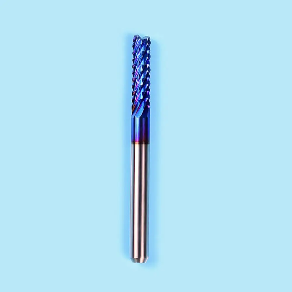 0.8-3.175mm CNC Router Bits Blue Titanium Coated PCB Machine Edge Cutter Milling Cutter Carbide End Mill