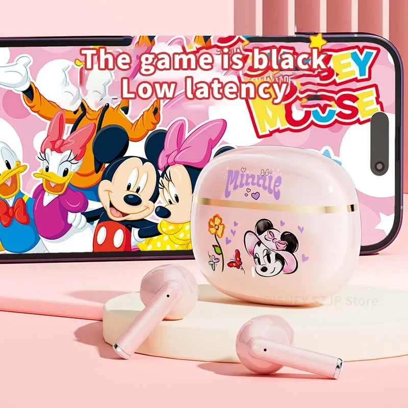 Disney J08B TWS auriculares Mickey dibujos animados auriculares inalámbricos Bluetooth 5,4 sonido HIFI reducción de ruido auriculares batería de larga duración