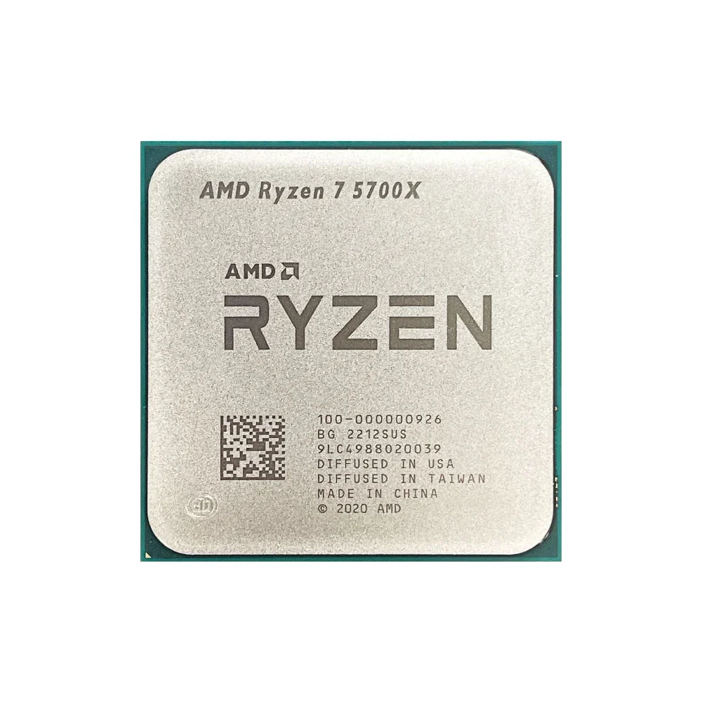 معالج AMD Ryzen 7 5700x 8-Core CPU16-Thread 4.6 جيجا هرتز AMD R7 5700X 7NM L3=32M 100-000000926 مقبس AM4 DDR4 ولكن لا بدون مروحة