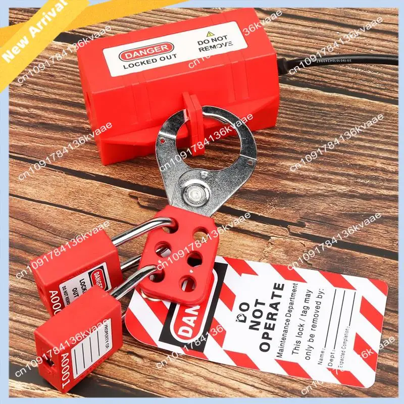 M01K قفل خارج العلامة خارج أطقم الكهربائية، 57 قفل Tagout عدة مع قواطع غلق بمشبك علامة قفل التوصيل قفل لمجموعة OSHA-Loto