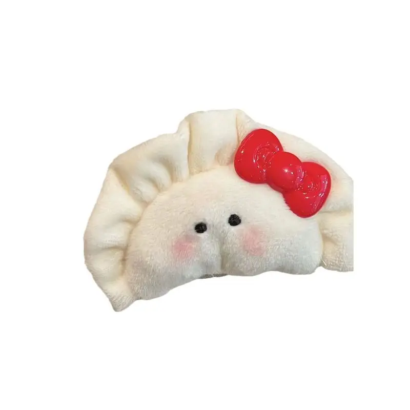 1 szt. Śliczny i uroczy róż w proszku Klips do włosów Dumplings z muszką na tyłku głowy — zdjęcie 4