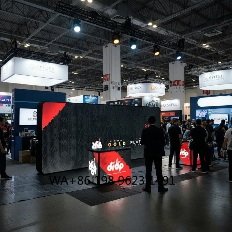 Foldable Portable Aluminum LED Exhibition Stand Backlit 10x10 Advertising Display for Trade Show Booth Event