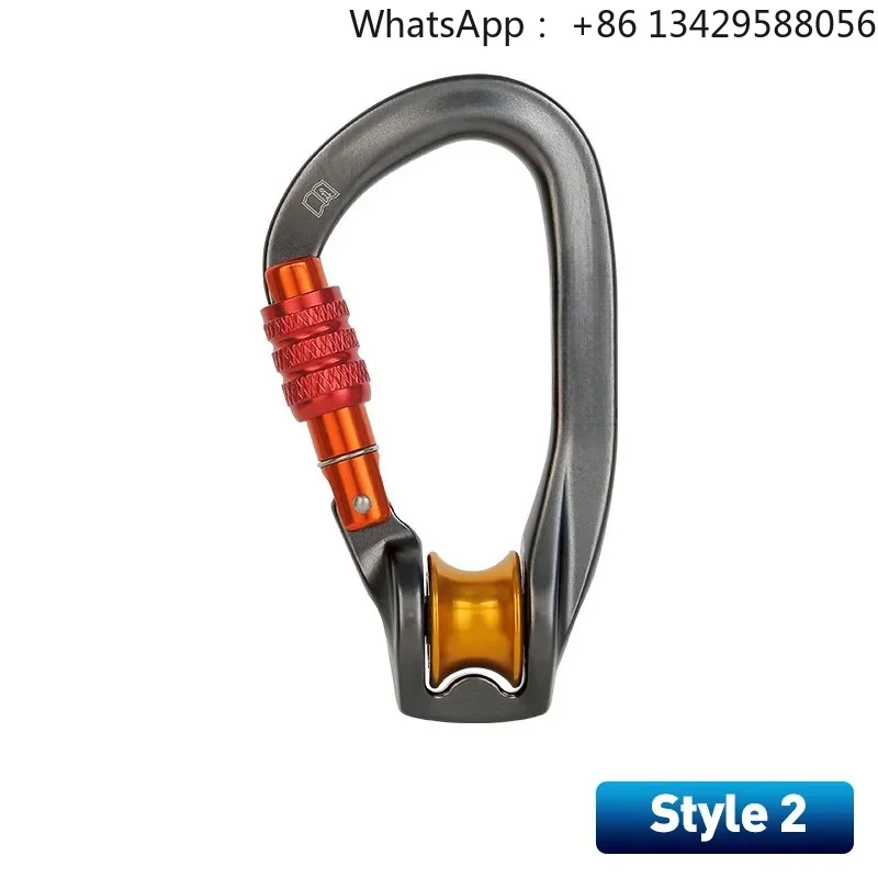 Xinda Outdoor Bearing Pulley Carabiner Mountaineering Safety Buckle Lock Cross Strop Equipment Hook