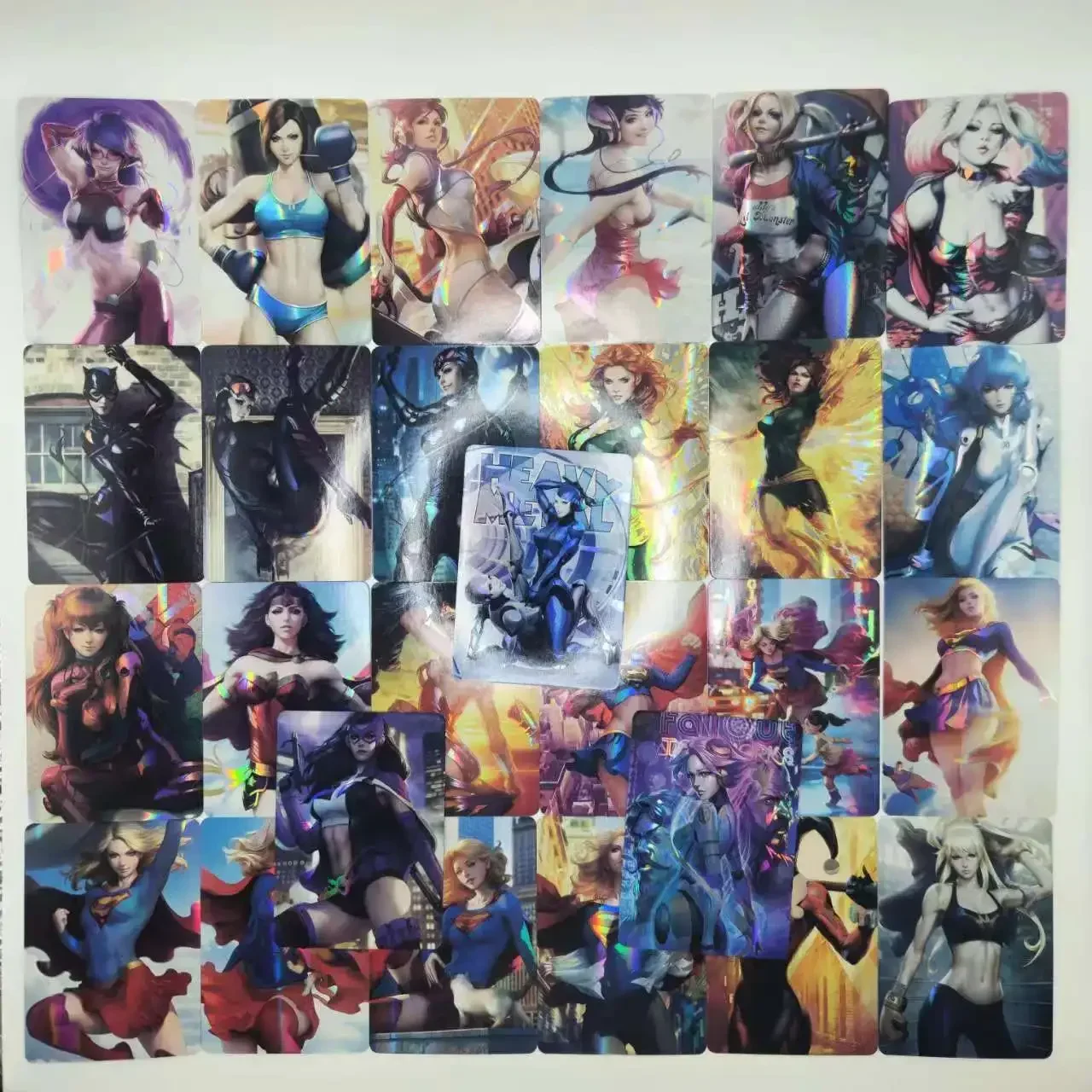 DIY ACG Pretty Girl 55pcs Flash Card Two Types of Flashes Anime Peripheral Game Collection Card Holiday Gift