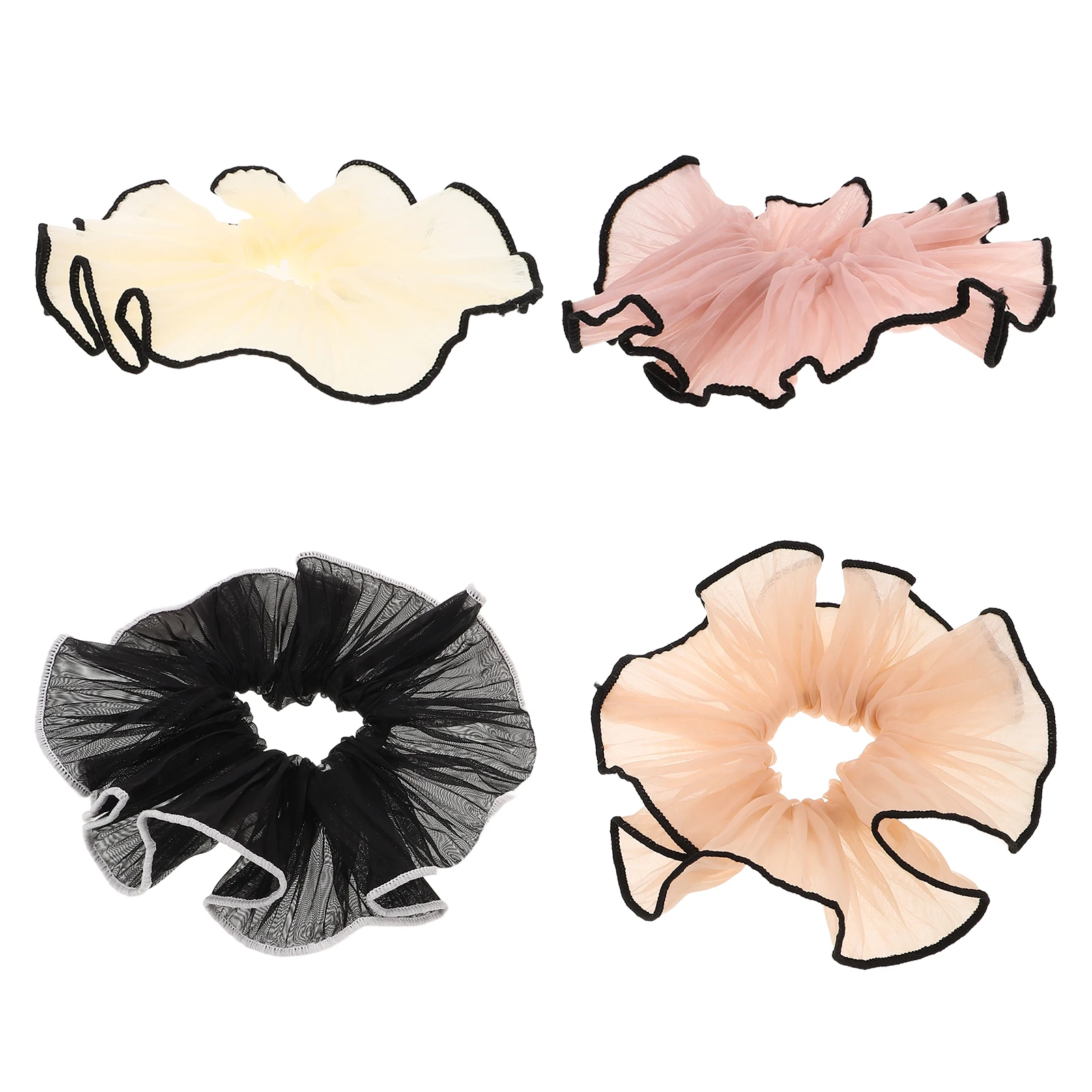 

4 Pcs Hair Ring Rope Decoration Ties Elastic Ponytail Holder Accessories for Scrunchies