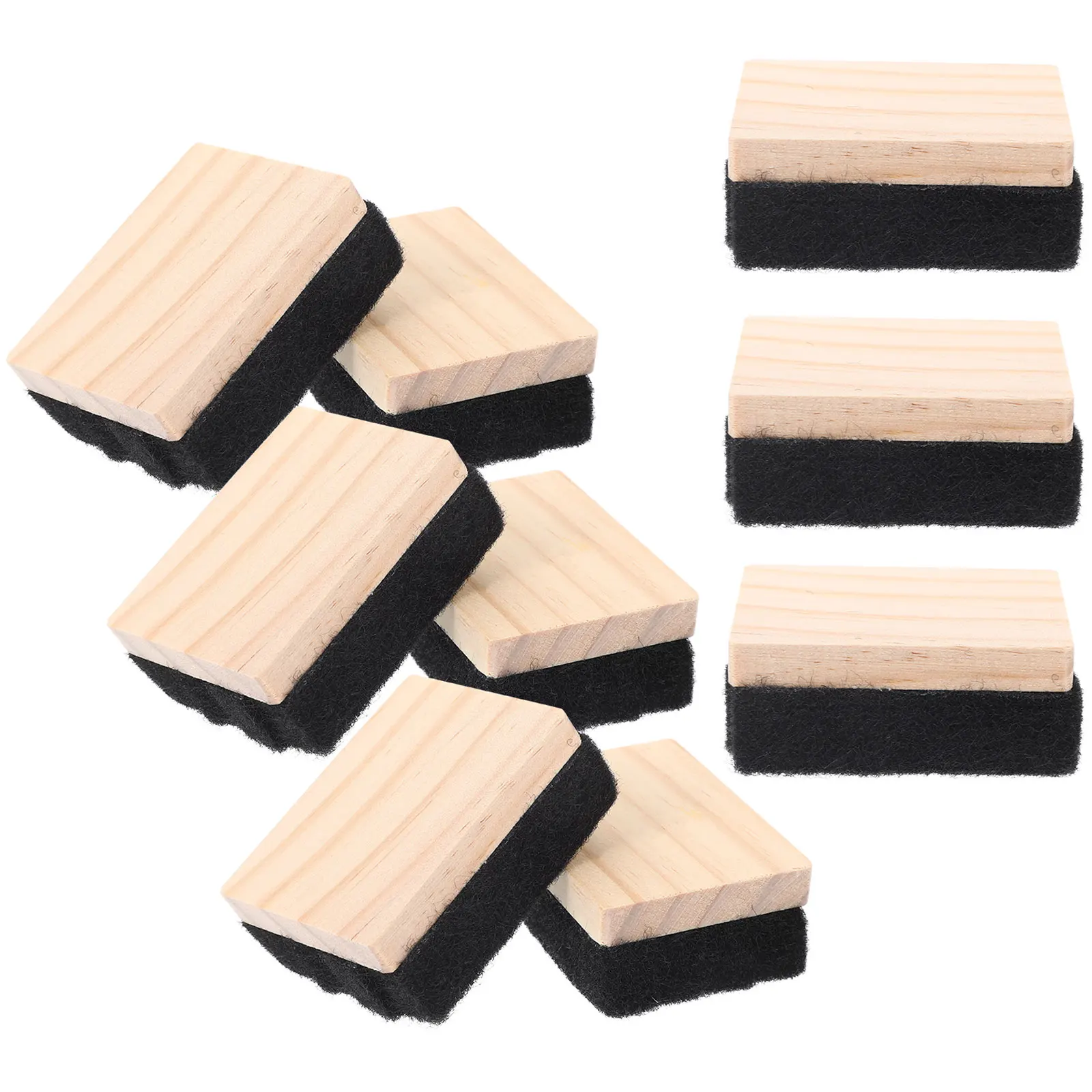 

12Pcs Wooden Blackboard Erasers Compact Chalk Erasers for Classroom Home Office Mini Dry Eraser Bulk Set Reusable