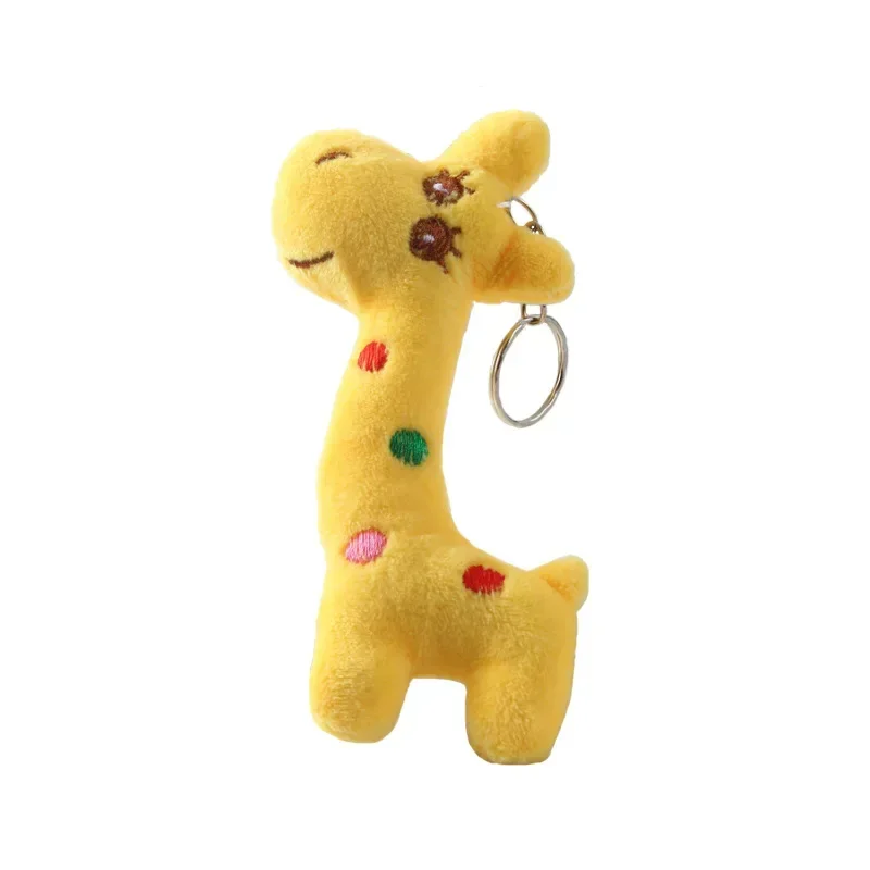 Kawaii Plush Giraffe Stuffed Toys Cartoon Animal Doll Keyring Soft Cute Plush Keychain Pendant for Kids Baby Children Funny Gift