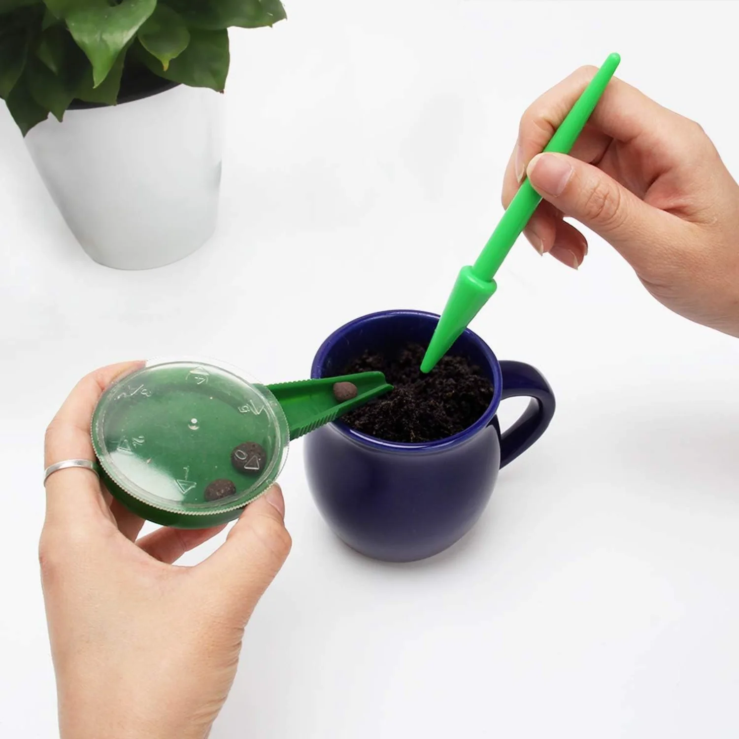 6 Pack Sowing Seeds Dispenser Set, Adjustable Garden Hand Planter Seeder Tool Flower Plant Sow Traditional Sets,