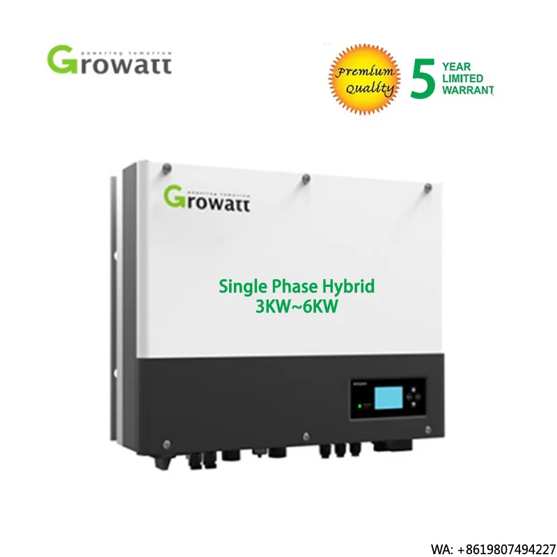SPH 6000 Preço Acessível Inversor Híbrido de 5 Anos 5Kw 3000Watt Monofásico Micro Inversor Solar