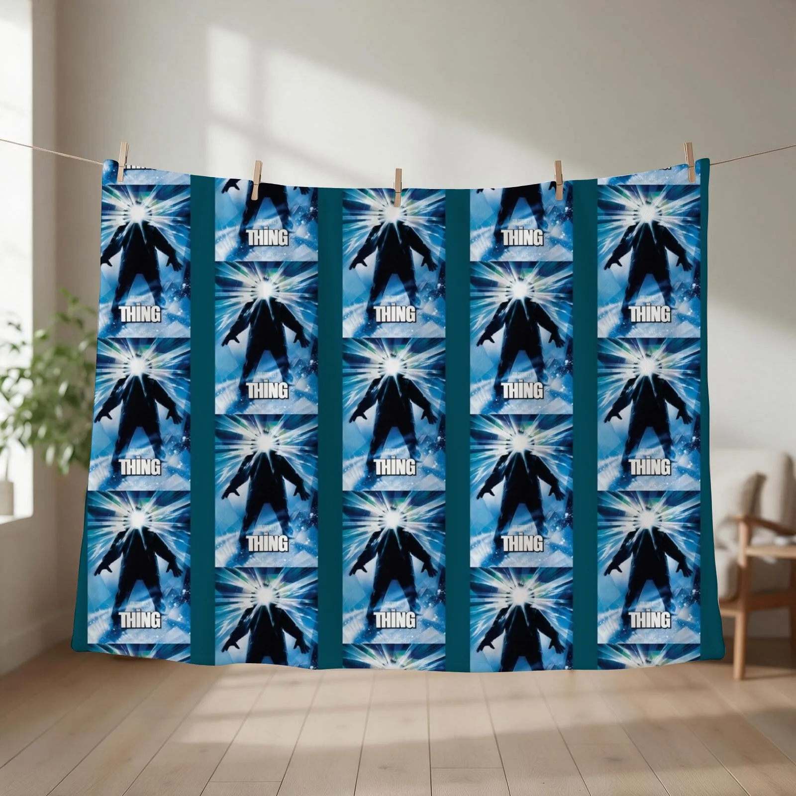The Thing Movie Throw Blanket couch cozy soft plush fuzzy picnic outdoor blanket