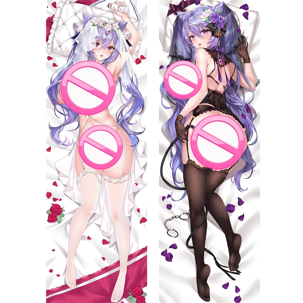 

Game Genshin Impact Character Keqing Pillow Case Dakimakura Hugging Fullbody Double-sided Pillowcases Decorative Cushion Cover