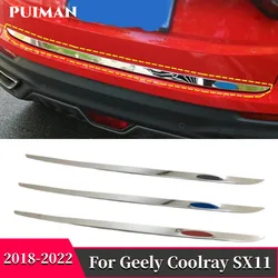 For Geely Coolray SX11 2018-2022 Rear bumper trunk trim rear door decoration car exterior Stainless frame styling accessories