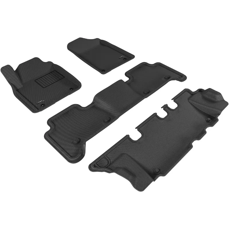 

US L1IN02601509 Complete Set Custom Fit All-Weather Floor Mat for Select Infiniti QX80/QX56 Models - Kagu Rubber