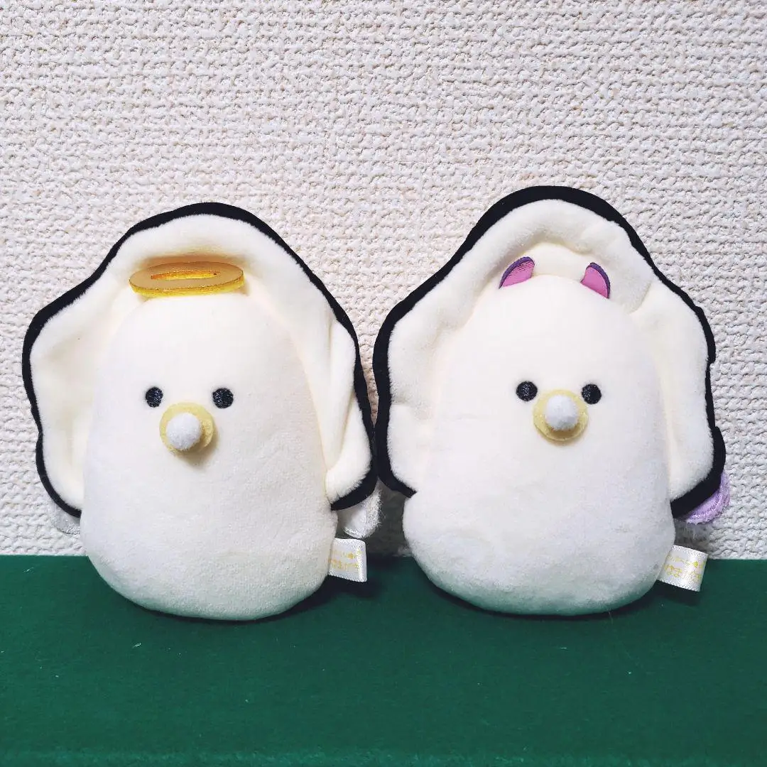 YELL 12cm plush toys Round Eyed pacifier oyster Nama-gaki aureole angel wings devil demon BC soft BC pendant figures