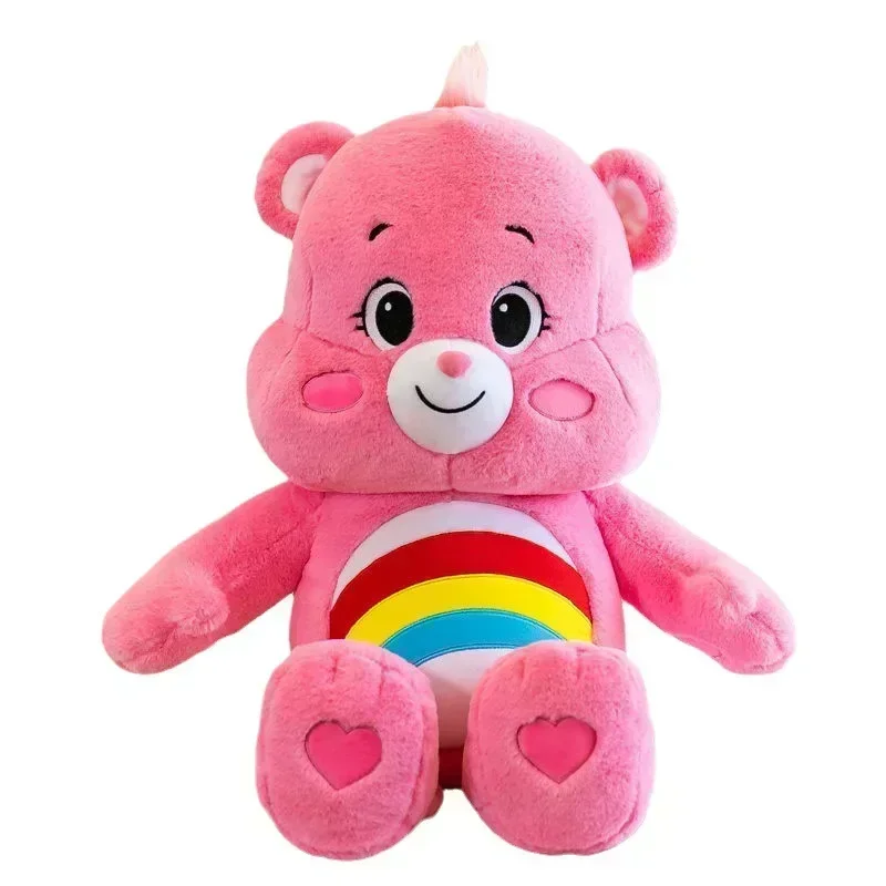 MINISO 35cm Rainbow Bear Plush Doll Movie Peripherals Stuffed Toys Care Bears Anime Figures Soft Ornaments Children Gifts