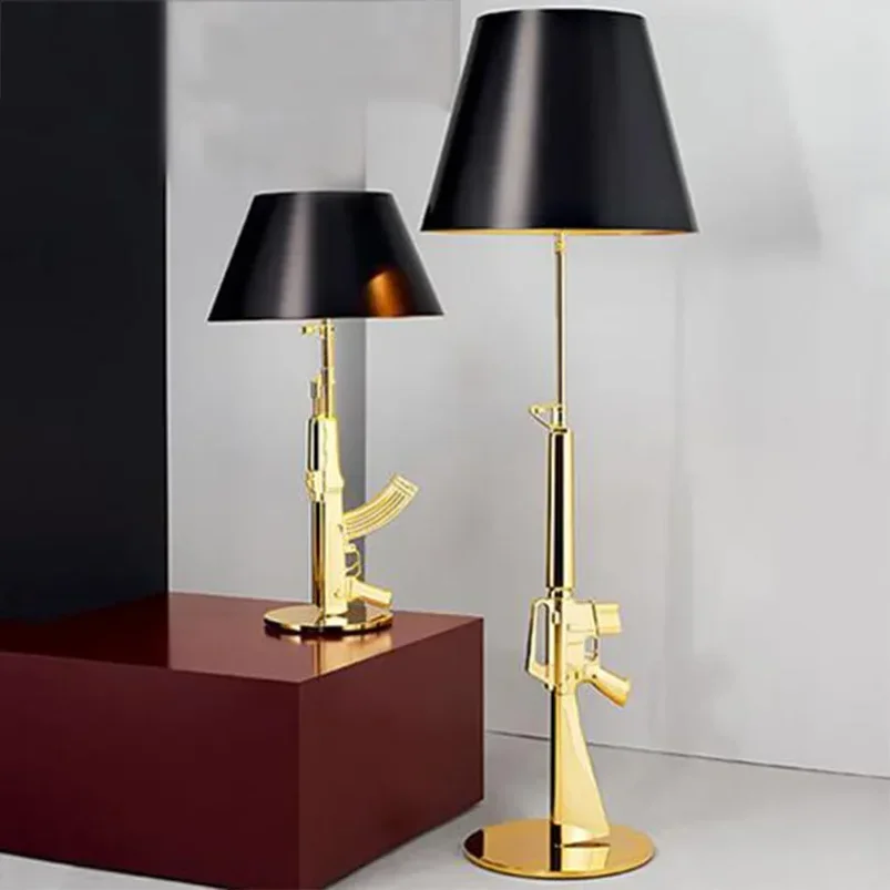 

AK47 Floor Lamp Postmodern Creative Lamp LED Designer Corner Light for Living Room Reading Bedroom Bedside Gold Floor Lamp