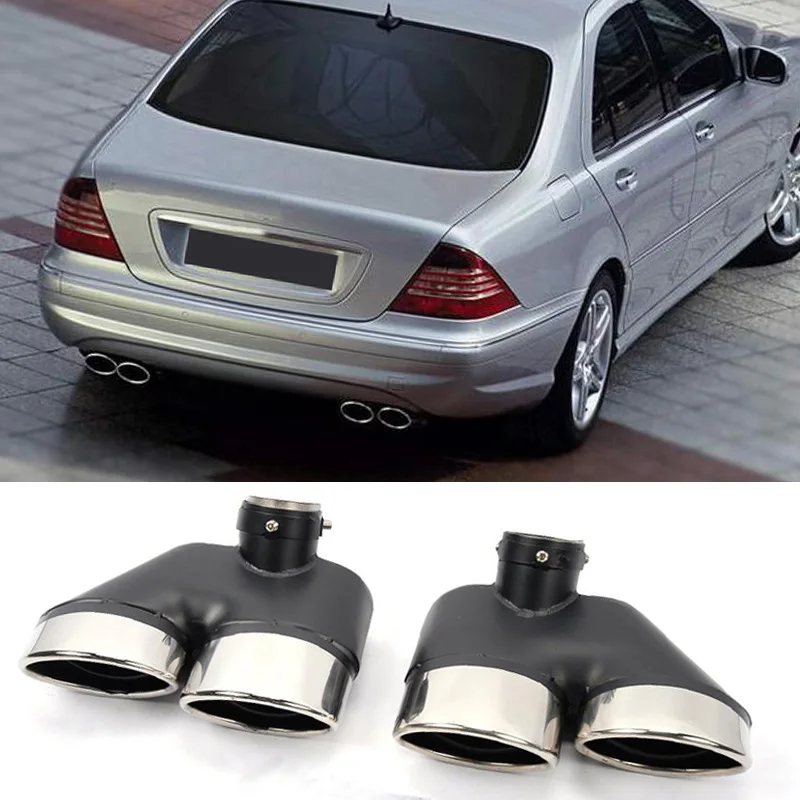 Statinless Steel Car Exhaust Tips for Mercedes Benz W220 AMG End Muffler Exhaust Tips Pipes