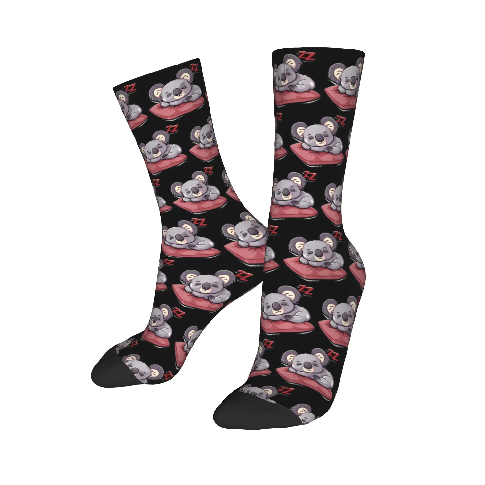 Cute Lazy Koala Bear Napping Dress Socks Men Women Polyester Fashion Socks Novelty Spring Summer Autumn Winter Middle Tube Socks