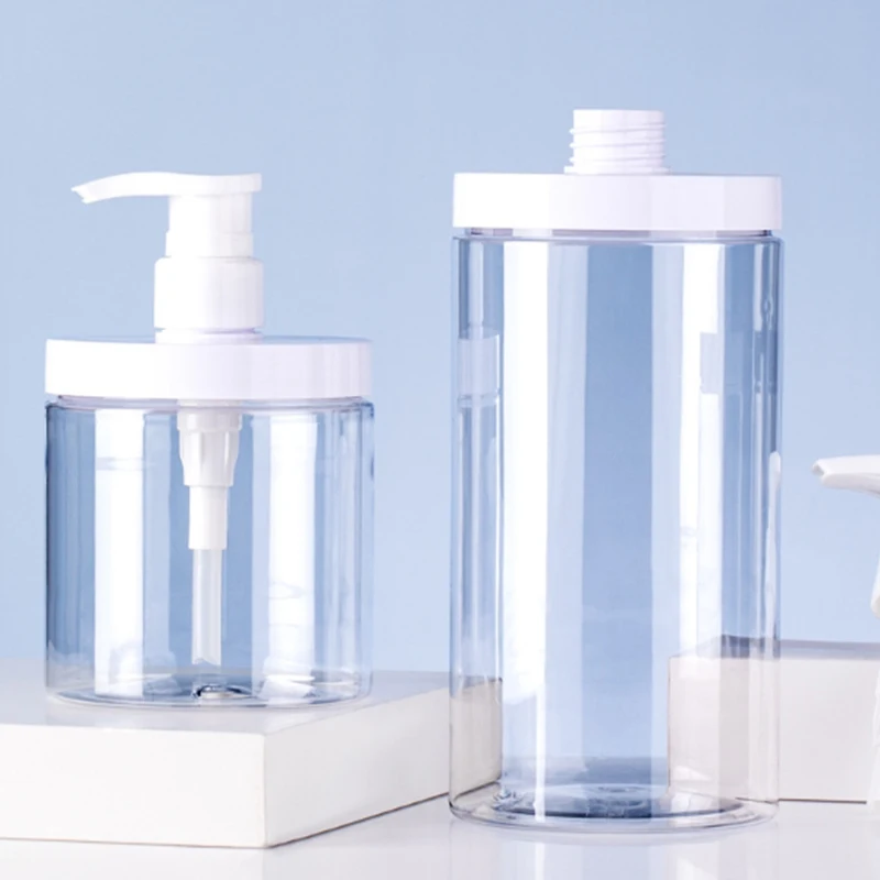 【500/1000ml Soap Dispenser Bottle Shampoo Shower Gel Bottle Refilable Wide Mouth Lotion Hand Sanitizer Bottle Bathroom Container