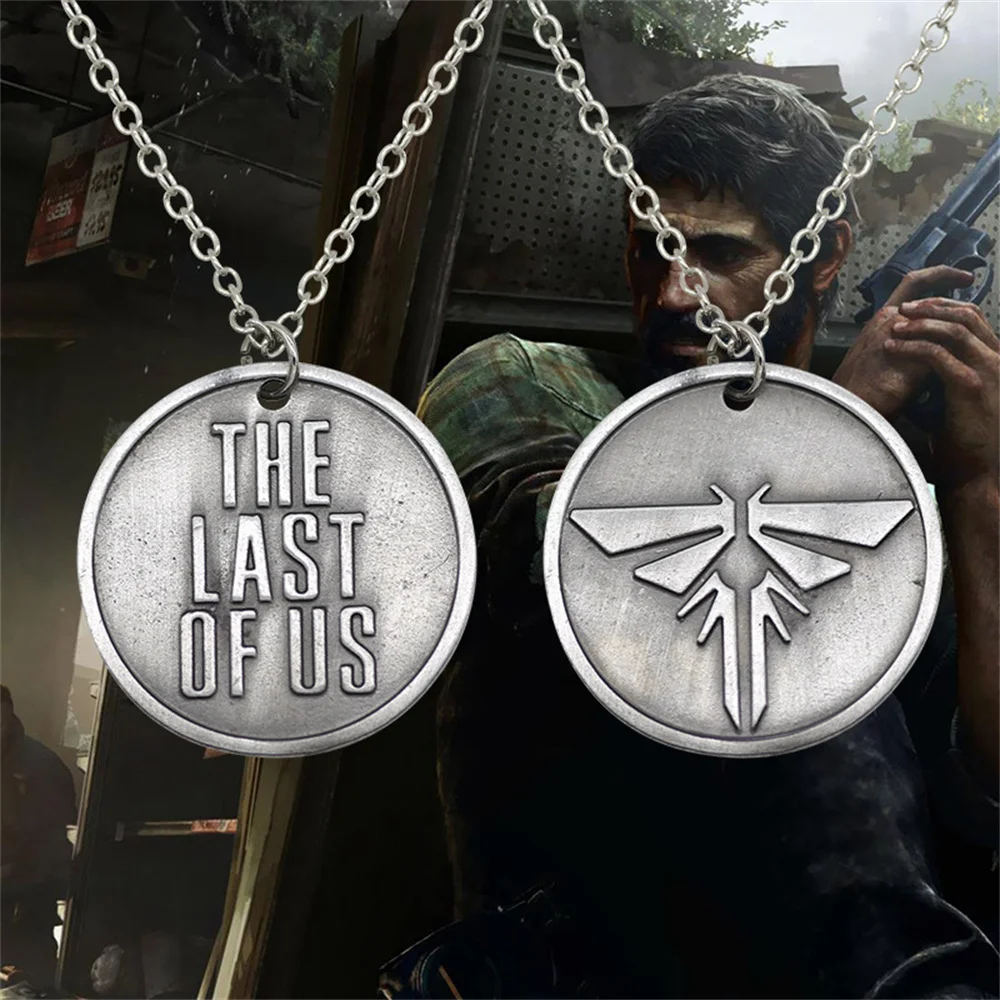 The Last Of Us 2-Llavero de doble uso, colgante redondo de color Vintage, Gargantilla con logotipo de The Last Of Us, accesorios