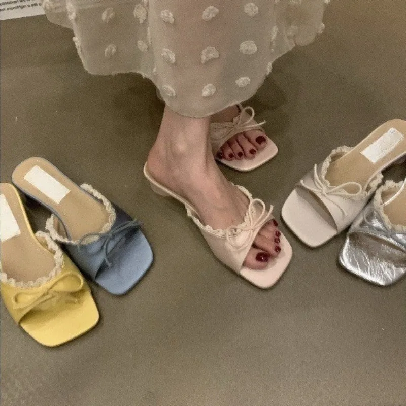 

Women's Sandals Summer 2025New Thick Heel Cool Slippers Elegant Sandals Women New Ligtweight Comfortable Shoes Party Women Shoes